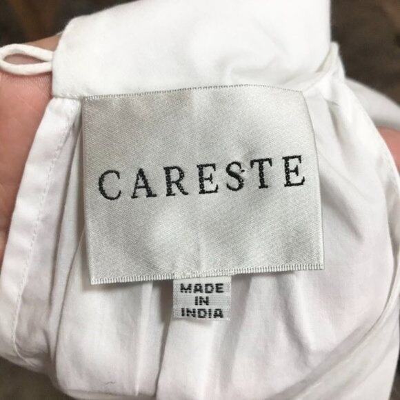 CARESTE Hearst Top White Sleeveless Poplin Boxy Fit, 16 - $395 - Picture 8 of 9